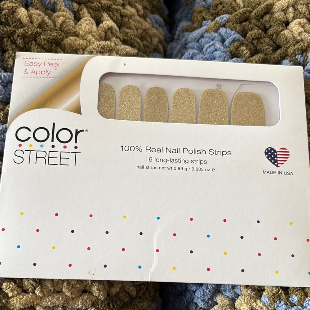 Color Street Gold Nail Polish Strips